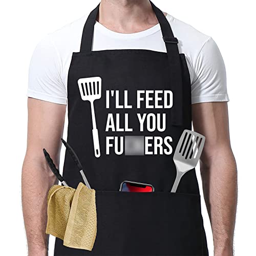 Comparison: Best Gift For A Cook 9 Miracu Funny Cooking Aprons for Men Women, Funny Dad Gifts for Mens Father, Mom - Fathers Christmas, Birthday Gifts for Dad Step Brother Boyfriend Husband, Cool BBQ Grilling Kitchen Chef Apron