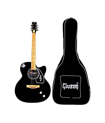 Image of Ketostics Venus Special Semi Electric Cutaway Rosewood 41 Inch Givson Acoustic Guitar Kit with Bag, Rhythm String Set, Strap and 5 Plectrums, (Black)