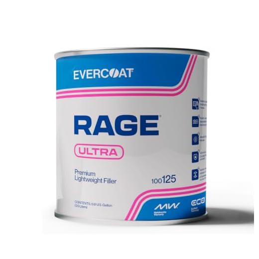 Evercoat Rage Ultra - Sanding Body Filler for Steel, Fiberglass, Aluminum and More - 128 Fl Oz