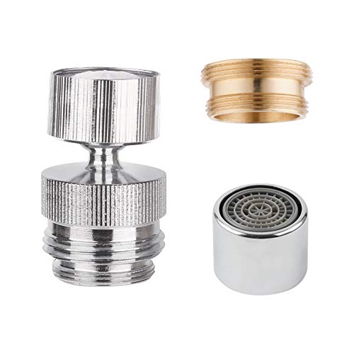 Siwvel Faucet to Garden Hose Adapter Kit, Multi-Thread Garden Hose Adapter with Removal Faucet Aerator, 360-degree Swivel Faucet Adapter Connect Hose to Sink, Female Sink to Hose Faucet Adapter