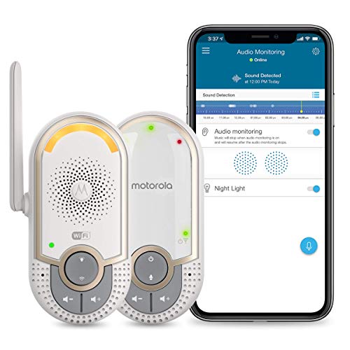 Motorola MBP164CONNECT Audio Baby Monitor - Portable WiFi Smart Intercom and Night Light