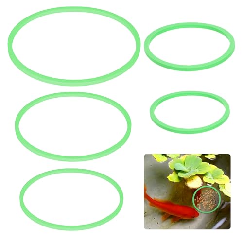 Lnngub Lot de 5 anneaux flottants pour plantes d'aquarium - 5 tailles - Anneaux flottants pour aquarium - Pour maintenir ou séparer les plantes flottantes (20/17/14/11/8 cm)