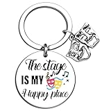 Cadeau parfait pour les amateurs de théâtre/acteur : ce beau porte-clés de théâtre peut être utilisé comme cadeau de théâtre musical, cadeau de nuit d'ouverture, cadeau d'acceptation d'école, cadeau de cérémonie de clôture, cadeau pour étudiant en théâtre, cadeau de remerciement pour directeur de théâtre, cadeau de remise de diplôme d'acteur de théâtre, cadeau pour professeur de théâtre, cadeau de club de théâtre et cadeau de directeur de musique. Cadeaux de théâtre pour adolescentes, idées cadeaux pour enfants de théâtre.