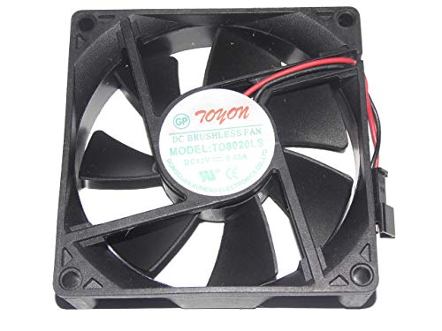 zyvpee 80x80x20mm TD8020LS 12V 0.08A 2Wire 8cm Koelkast Ventilator