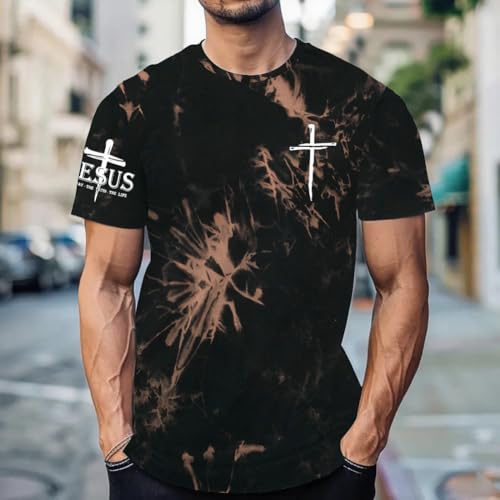 Image of Christian Shirts for Men Jesus Cross Shirt Religious Faith T Shirts