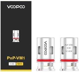 VooPoo PnP VM1 Mesh Coil 0.3ohm Atomizer Head Pack of 5 for Drag X Kit, Drag S Kit, Argus Kit, Argus Pro Kit, PnP POD Tank No Nicotine