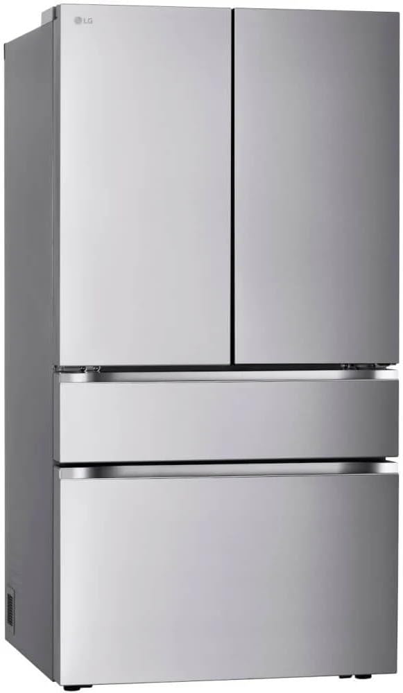 Angled view of the LG LF26C8210S refrigerator