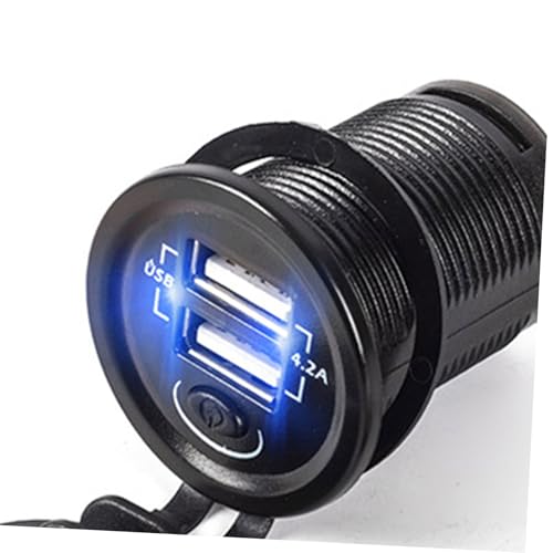 Cargador Doble USB para Coche Evita Consumo de Batería con Botón 4