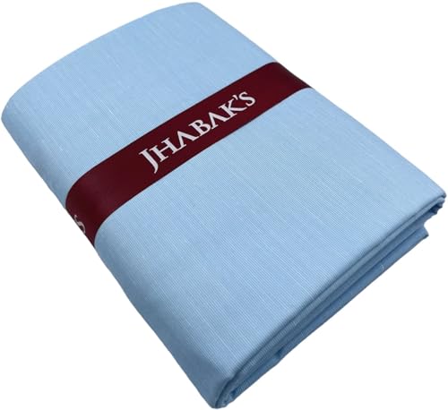 Image of JHABAK'S Unstitched Cotton Blend Solid Shirt & Trouser Fabric - 2.25 m Shirt Cloth - 1.20 m Pant Piece