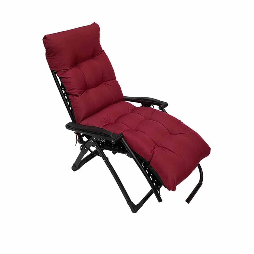 Mateju Wasserdicht Liegenauflage Auflage Gartenliege Sonnenliege Auflage mit Krawatte Anti-Rutsch Bequeme Liegenauflage Dicke Schaukelstuhl Sitzauflage Stuhlkissen (Wine red,165x53x10cm)