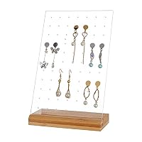 PH PandaHall 10pcs présentoir pour Boucles D'Oreilles et Colliers, Support pour Boucle D'Oreilles en Acrylique Paire Unique Présentoirs de Bijoux en Forme de L Support pour Collier, 3.5x2.5x3.5 cm