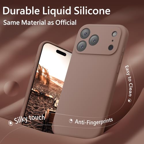 Image of FireNova Magnetic for iPhone 17 Pro Case, Compatible with MagSafe, [Integrated Silicone Camera Control Button] [Camera Protection] Anti-Scratch Microfiber Lining Phone Case, 6.3 inch, Light Brown