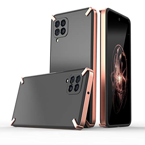Image of KINSHU X-Four Bumper Case Straight Edge 3-in-1 Phone Case for Samsung Galaxy F62 (Rose Gold)