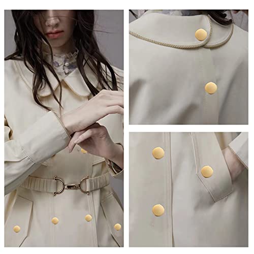 Hegebeck 24Pcs Gold Buttons For Sewing, Gold Men Buttons Gold Buttons For Blazer Flat Buttons Round 15Mm 23Mm Coat Buttons Single Hole For Men Women Blazer, Coat, Uniform, Shirt, Suit And Jacket #TOP6