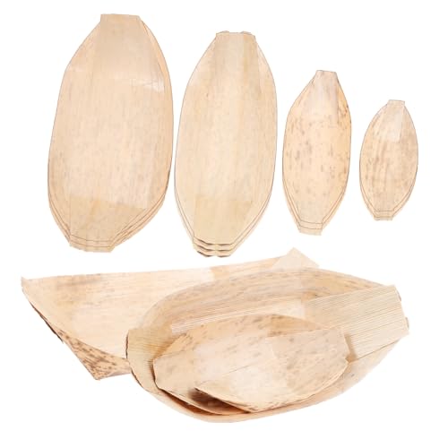 Set 40 platos sushi desechables con forma de bote miniatura 7