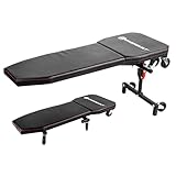 Powerbuilt 3-in-1 Under Dash Creeper, Knee Pad, Roll Laying Down or Upright Inside of Car or Truck, Padding, Easy Fold Garage Storage - 941893ECE