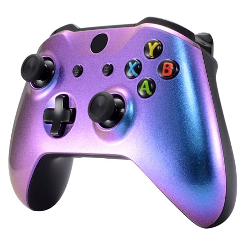 Image of eXtremeRate Purple and Blue Chameleon Front Housing Shell Faceplate for Xbox One X S Controller Model 1708 - Controller NOT Included