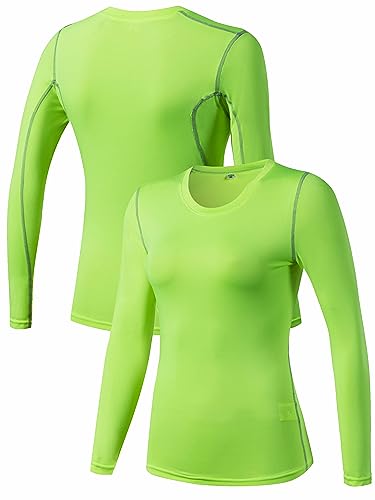 Women's 3 Pack Dry Fit Athletic Compression Base Layer Long Sleeve4
