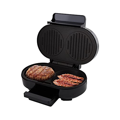 Gourmet burguer, Prepara 2 hambúrgueres, Preto, 220v, Britânia