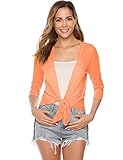 cardigan orange blue Kurz Cardigan mit Fließendes, verlängertes Vorderteil, egal ob offen zu tragen oder verschließen. 3/4 Ärmeln die modische Fledermausform passt besonders zu engen Jeans, Jeansröcken oder angesagten Stoffhosen.