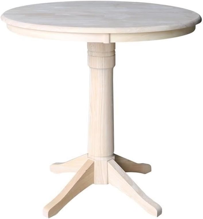 International Concepts 36" Round Top Pedestal Table-34.9" H, Unfinished