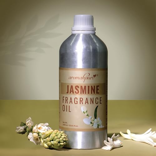 Image of Aromahpure Jasmine Aroma Oil | 1 Liter Undiluted & Natural | Long-Lasting Scent for Aromatherapy, Candle & Soap Making, Diffusers, Room Freshener, Humidifier, Bathroom Revitalizer & Home Essentials