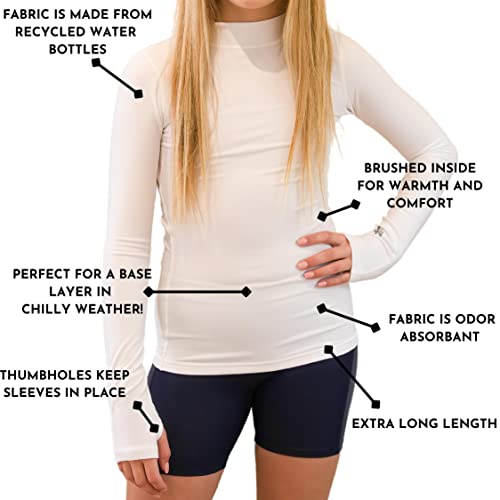 Dragonwing Long Sleeve Shirts For Active Tween And Teen Girls With Thumbholes- Girls Sports Base Layer And Thermal Underwear T-Shirts Ideal For Running, Skiing, Skating, Yoga, Soccer Royal Blue #TOP4
