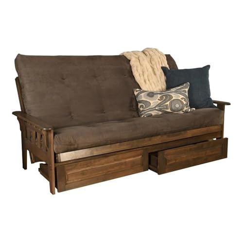 Kodiak Furniture AZQTSDRWSGRYLF6MD4 Kodiak Tucson Queen Futon Frame With Storage Drawers - Wood Futon Set thumb #6