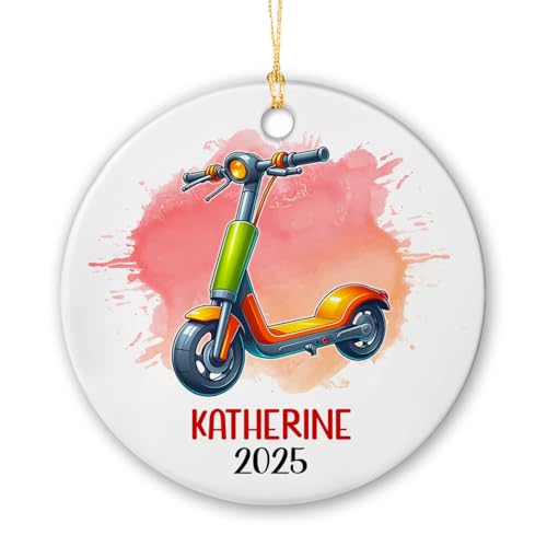 Personalized Electric Scooter Xmas Ornament 2025