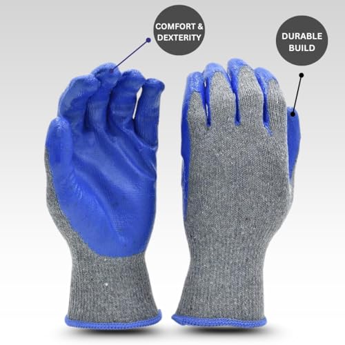 Image of Multipurpose Nylon Anti Cut PU Nitrile Coating Work Safety Gloves Black-Grey Pair 20
