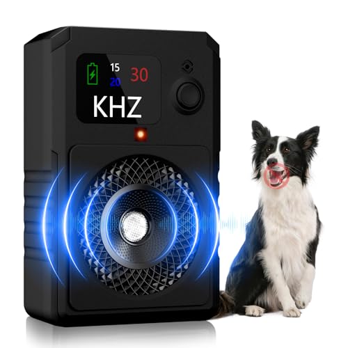 Anti Bell Gerät Hunde, 3 Modi Antibell Ultraschall Gerät, 50 Fuß Stopp Hundebell Gerät, IPX4 Wasserdichtes Anti-Bell-Mittel für Hunde das Training Großer Kleiner Hunde im Freien Innenbereich Antibell