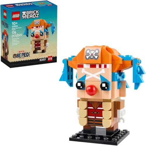 LEGO BrickHeadz One Piece Buggy the Clown 40800 Collectible Building Set 176 Pieces Netflix Series Character Ages 10+