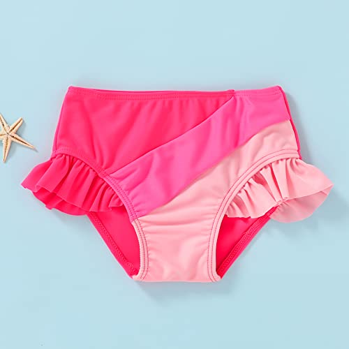 image for YOUNGER TREE Toddler Girls Two Pieces Swimsuit Color Block Stripe Swim