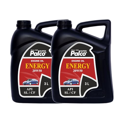 Image of PALCO Energy 20W50 Engine Oil for Cars - Multigrade Car Engine Oil 3 Ltr (Pack-2)