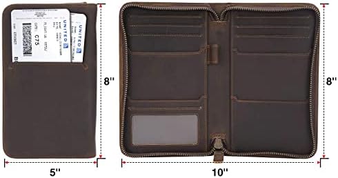 Polare Full Grain Leather Passport Holder Cover Case for Men RFID Blocking Travel Wallet Holds 4 Passports 6 Polare Full Grain Leather Passport Holder Cover Case for Men RFID Blocking Travel Wallet Holds 4 Passports