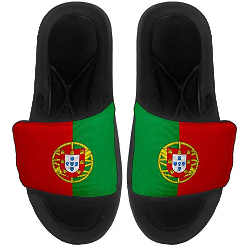 ExpressItBest Portugal Flag Cushioned Slide Sandals