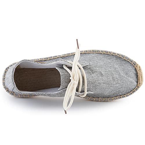 Kentti Uomo Classic Comfort Stringate Espadrillas Grigio 43 EU