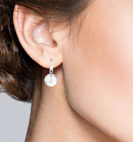 Miabella 925 Sterling Silver Italian High Polished Round Bead Ball Dangle Leverback Earrings for Women 12mm, 14mm Made in Italy4