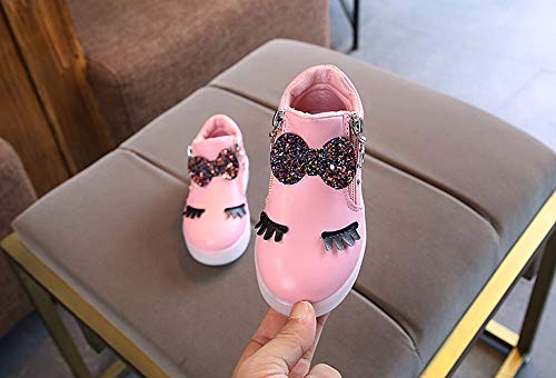 Newborn Baby Snow Boots Boys Girls PU Leather Bowknot Winter Zipper Water Proof Anti-Slip Walking Sneakers2