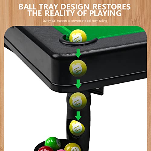 Mini Tabletop Pool Set, Mini Pool Table Table Billiards Game Set With 2 Sticks & 11 Balls Home Office Desk Stress Relief Games Children's #TOP2