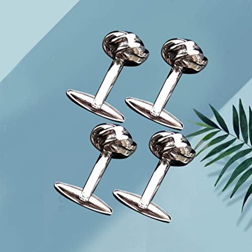 Abotoaduras masculinas ExCEART com 4 peças de abotoaduras de rosas com botões para camisa de smoking