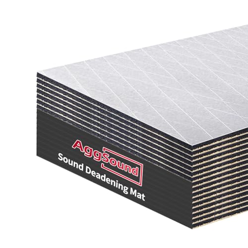 AggSound 197mil 8.61sqft Car Sound Deadening Material Mat - Automotive Carpet Sound Dampening, Auto Sound Deadener Foam RV Insulation Car Audio Accessories, Heat Insulation for Floor, Door, Truck