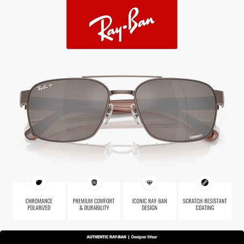 Image of Ray-Ban RB3751CH Polarized Square Sunglasses for Men for Women