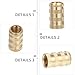 Ipetboom 10pcs M10 Knurled Brass Female Thread Insert Nuts for 3D Printer Parts, Embedded Brass Threaded Nuts for Injection Molding and Industrial Fastening