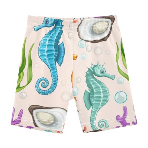 Joisal Under Shorts for Dresses Cotton Girls Biker Shorts Toddlers 4t Summer Kids Seahorses