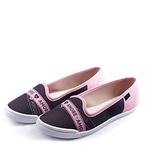 Sapatilha Molekinha Sport Fun Preto/Rosa 30