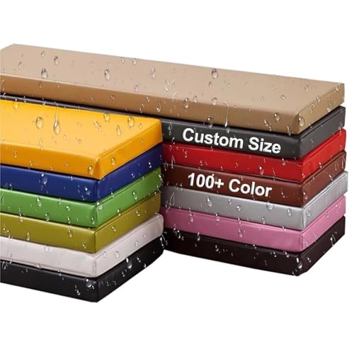 Thickness 5cm,Waterproof Bench Cushion Outdoor, Custom Bench Seat Cushion Indoor Removable and Washable, Garden Furniture Cushions Non-Slip Porch Patio Seat Mat