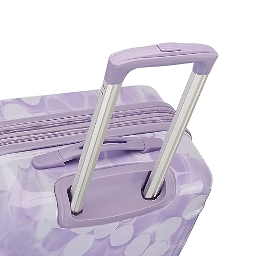 Image of American Tourister Moonlight Hardside Expandable Luggage with Spinner Wheels, Lavender Maze, Checked-Large 28-Inch