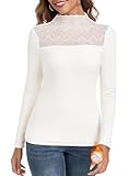 【T-shirt thermique à manches longues pour femme pour toutes les occasions】 Avec ce t-shirt pour femme à col montant, vous aurez toujours l'air élégante et stylée. Convient pour le travail, la vie quotidienne, les rendez-vous, les clubs, les concerts country ou les vacances.