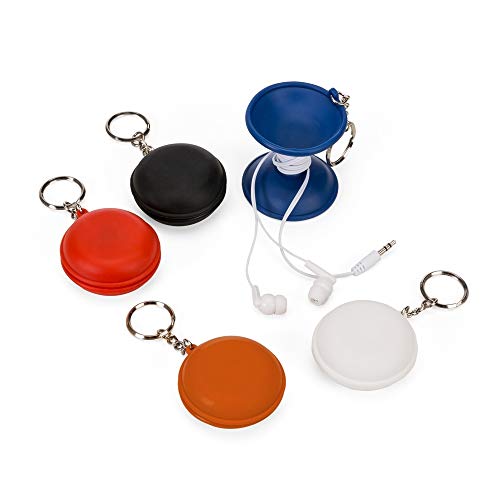 Chaveiro Emborrachado com Fone de Ouvido (Branco)